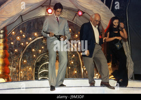 Indian bollywood actor, Amitabh Bachchan, yash chopra, rani mukherjee, India, Asia Stock Photo