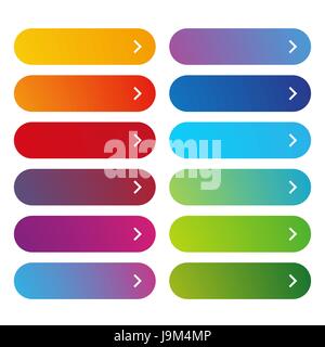 Empty web button set vector Stock Vector