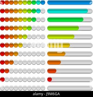 Set of Progress bars. Vector illustration Stock Vector Image & Art - Alamy