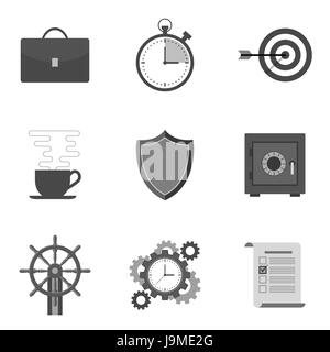 Set of icons and symbols in trendy flat style isolated on white background. Vector illustration elements for your web site design, logo, app, UI Stock Vector
