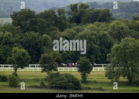 Runner and Riders in the Investec Coronation Cup on Ladies Day during the 2017 Investec Epsom Derby Festival at Epsom Racecourse, Epsom. PRESS ASSOCIATION Photo. Picture date: Friday June 2, 2017. See PA story RACING Epsom. Photo credit should read: John Walton/PA Wire. RESTRICTIONS: any intended commercial use is subject to prior Epsom Downs Racecourse approval. No Private Sales. Call +44 (0)1158 447447 for further information Stock Photo