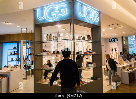 The Ugg boutique in the shoe department 