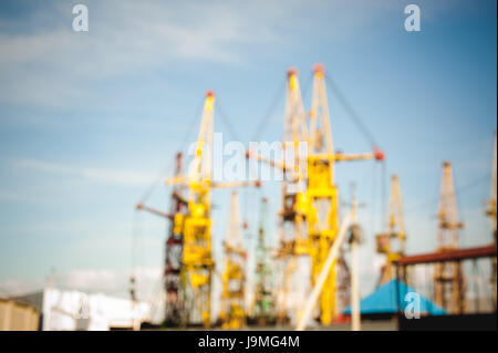 abstract background blur Many Cranes Stock Photo