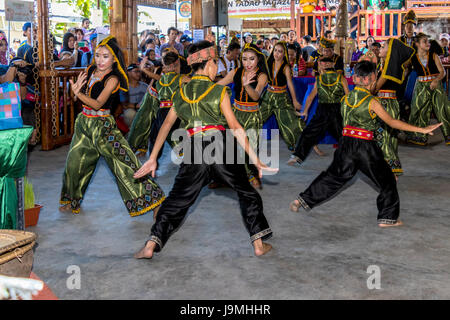 Gathering of indigenous kadazandusan groups on last day of Pesta Kaamatan or harvest festival at Hogkod Koisaan KDCA in Kota Kinabalu Sabah Malaysia Stock Photo