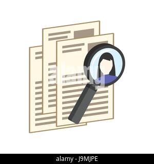 HR management, Recruitment Candidate symbol. Flat Isometric Icon or Logo. 3D Style Pictogram for Web Design, UI, Mobile App, Infographic. Vector Illus Stock Vector