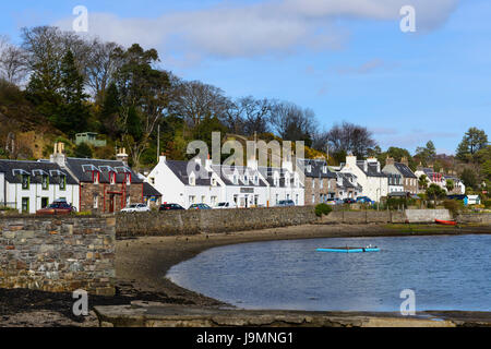 Picturesque village of Plockton on Loch Carron, Highland Region, Scotland Stock Photo