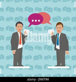 Communication Business concept with businessmen Stock Vector