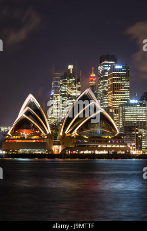 Sydney city skyline after dark. NSW, Australia Stock Photo