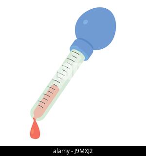 Pipette icon, isometric 3d style Stock Vector