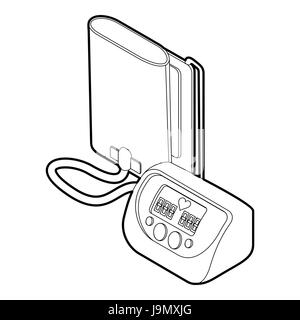 Tonometer icon, outline style Stock Vector