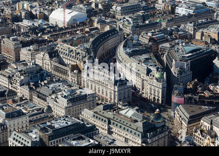 Regents Street in the West End of London. The grade 2 listed facades by architect John Nash Stock Photo