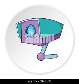 Security camera icon, cartoon style Stock Vector