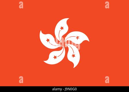 Flag of Hong Kong Stock Vector