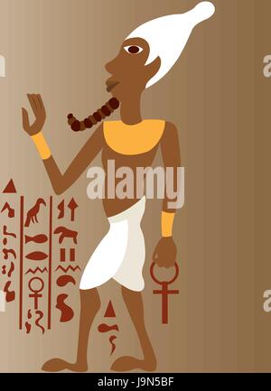 A full view Egyptian art and Literature Stock Vector
