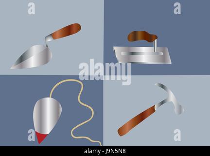 a selection of tools used In house Construction Stock Vector
