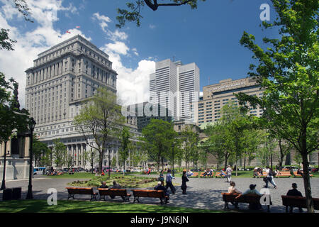 Place du Canada in downtown Montreal,Quebec,Canada Stock Photo