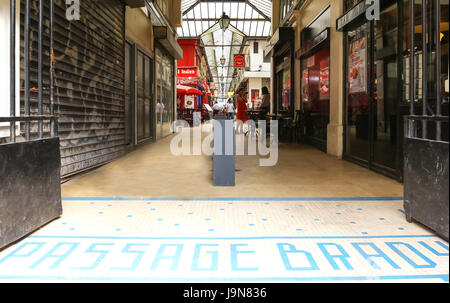 The Passage Brady is one of the famous Parisian passages , France. Stock Photo