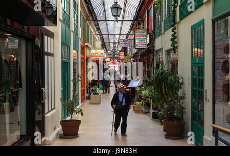 The Passage Brady is one of the famous Parisian passages , France. Stock Photo