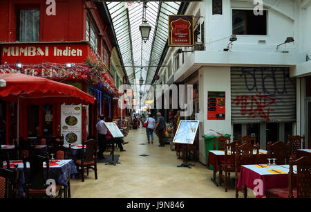 The Passage Brady is one of the famous Parisian passages , France. Stock Photo