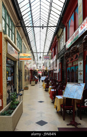 The Passage Brady is one of the famous Parisian passages , France. Stock Photo