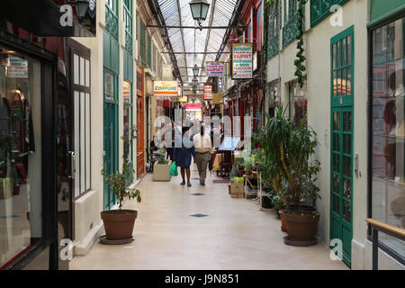 The Passage Brady is one of the famous Parisian passages , France. Stock Photo