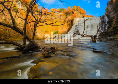 Waterfalls in Autumn Stock Photo