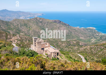 View of Sant Pere de Rodes, Girona, Catalonia Stock Photo