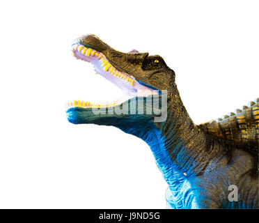 Dinosaur roaring, isolated on white background with clipping path Stock Photo