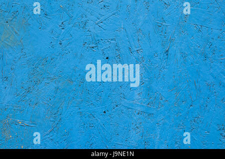 Blue painted chipboard texture. Construction panel. Paint wood background Stock Photo