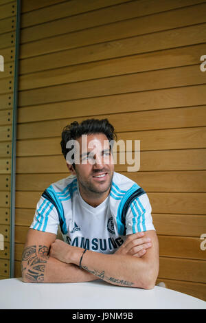 Cesc Fabregas, photographed at the Chelsea FC Cobham Training Ground. Stock Photo