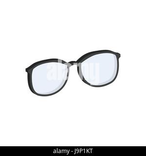 Glasses, eyeglasses symbol. Flat Isometric Icon or Logo. 3D Style Pictogram for Web Design, UI, Mobile App, Infographic. Vector Illustration on white  Stock Vector