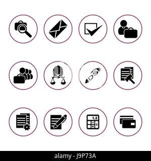 Set of icons for the auction Stock Vector