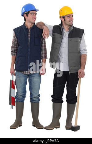 build, blank, european, caucasian, busy, ceramic, builder, builders, building Stock Photo