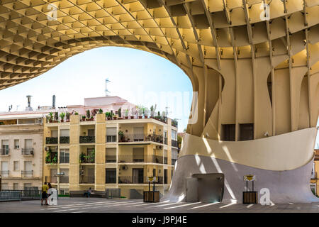 Streets of Seville, Spain, are filled with art - every step of the way. Stock Photo