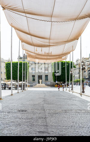 Streets of Seville, Spain, are filled with art - every step of the way. Stock Photo