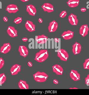 Seamless pattern with a vampire smile Stock Vector