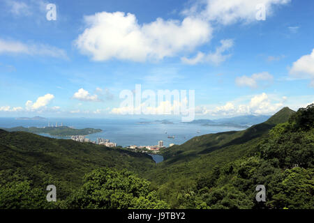 Hong Kong, China. 15th July, 2014. The view is seen from the Peak in Hong Kong, south China, July 15, 2014. July 1, 2017 marks the 20th anniversary of Hong Kong's return to the motherland. Credit: Li Peng/Xinhua/Alamy Live News Stock Photo