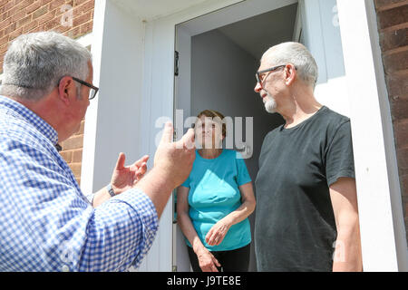 Ian Cooper, Labour Party candidate for Halesowen and Rowley Regis constituency campaigning in the locality. Election 2017 political party MP Stock Photo