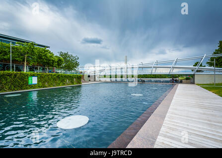 Bridge at The Yards Park in the Navy Yard neighborhood of Washington, DC. Stock Photo