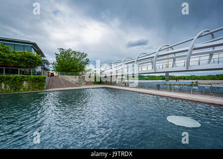 Bridge at The Yards Park in the Navy Yard neighborhood of Washington, DC. Stock Photo