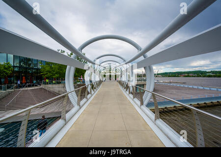 Bridge at The Yards Park in the Navy Yard neighborhood of Washington, DC. Stock Photo