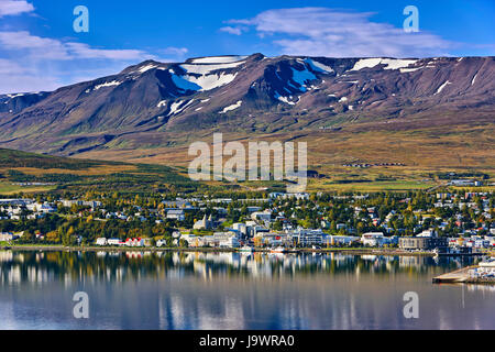 Ski resort Hlíðarfjall, near Akureyri, Iceland Stock Photo