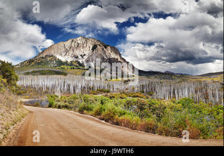 Kebler Pass and Marcellina Mountain view, Crested Butte, Colorado, USA Stock Photo