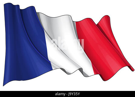 paris, france, flag, french, blue, emblem, euro, europe, paris, illustration, Stock Photo