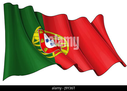 euro, flag, portugal, lisbon, portuguese, emblem, green, euro, europe, Stock Photo
