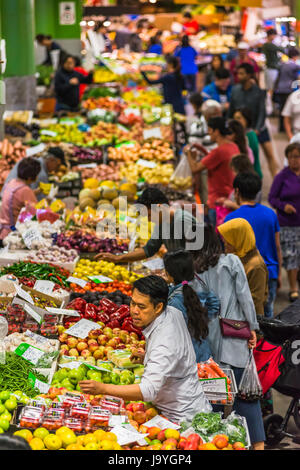 Fruit & Veg stalls at Paddy's market, Chinatown, Sydney, Australia. Stock Photo