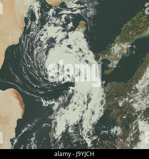 Cyclonic Storm in the Mediterranean. Elements of this image are furnished by NASA Stock Photo