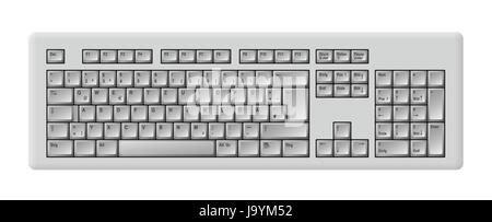 computer keyboard gray Stock Photo