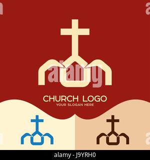 Church logo. Cristian symbols. The Church of Jesus Christ Stock Vector