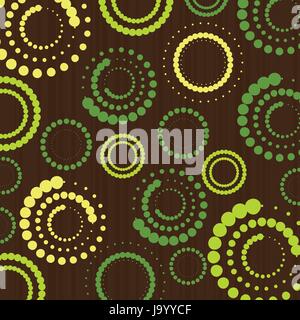 Retro Colorful Circular Dots Vector Pattern Stock Vector